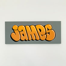 Load image into Gallery viewer, Wall Inclusive | Personalised Bubble Orange Name Canvas
