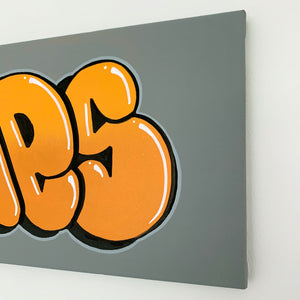 Wall Inclusive | Personalised Bubble Orange Name Canvas
