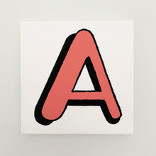 Load image into Gallery viewer, Personalised Coral Red Letter Canvas